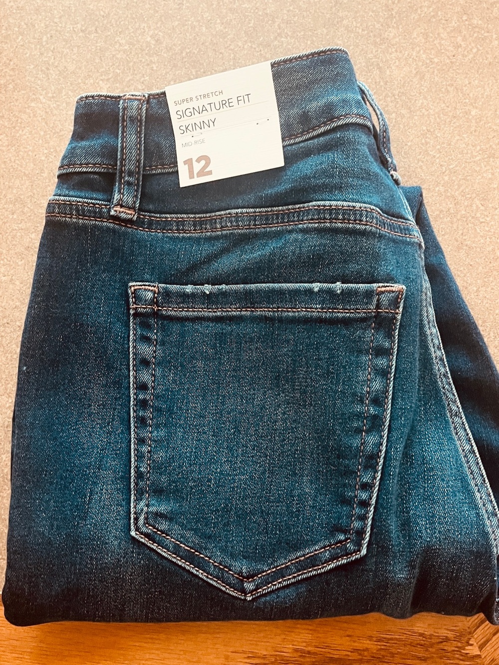 Lane Bryant Blue Mid-Rise Skinny Jeans